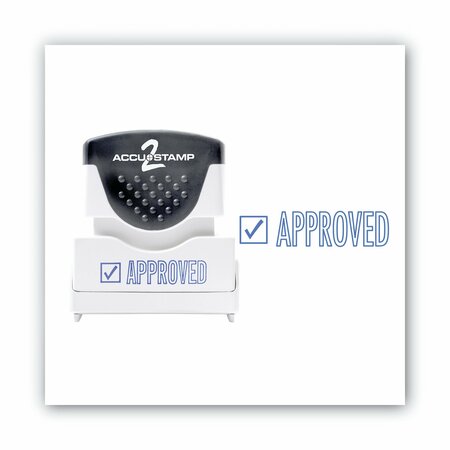 Accu-Stamp2 Stamp, Blue, Approved, 1-5/8"x1/2" 035575